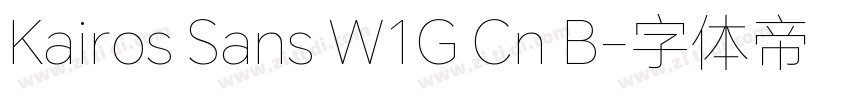 Kairos Sans W1G Cn B字体转换